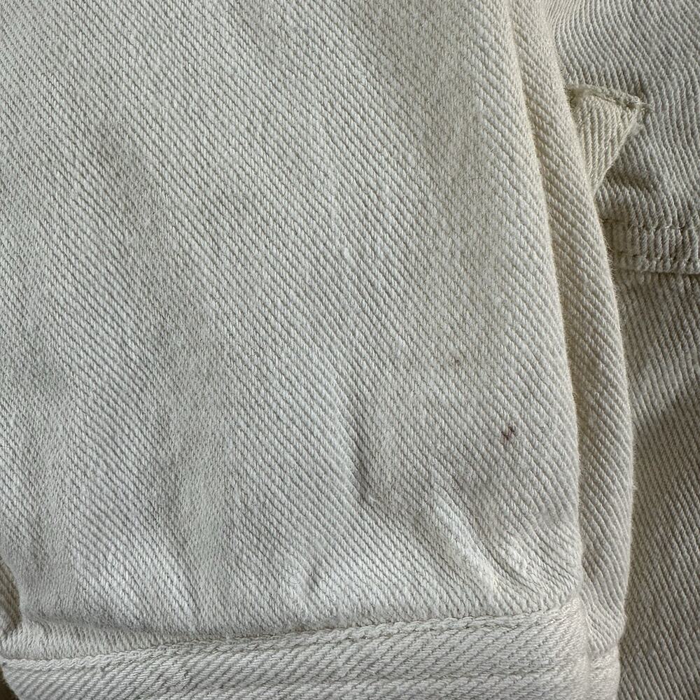 Skies Are Blue White Denim Long Sleeve Jumpsuit Size S - Picture 12 of 13
